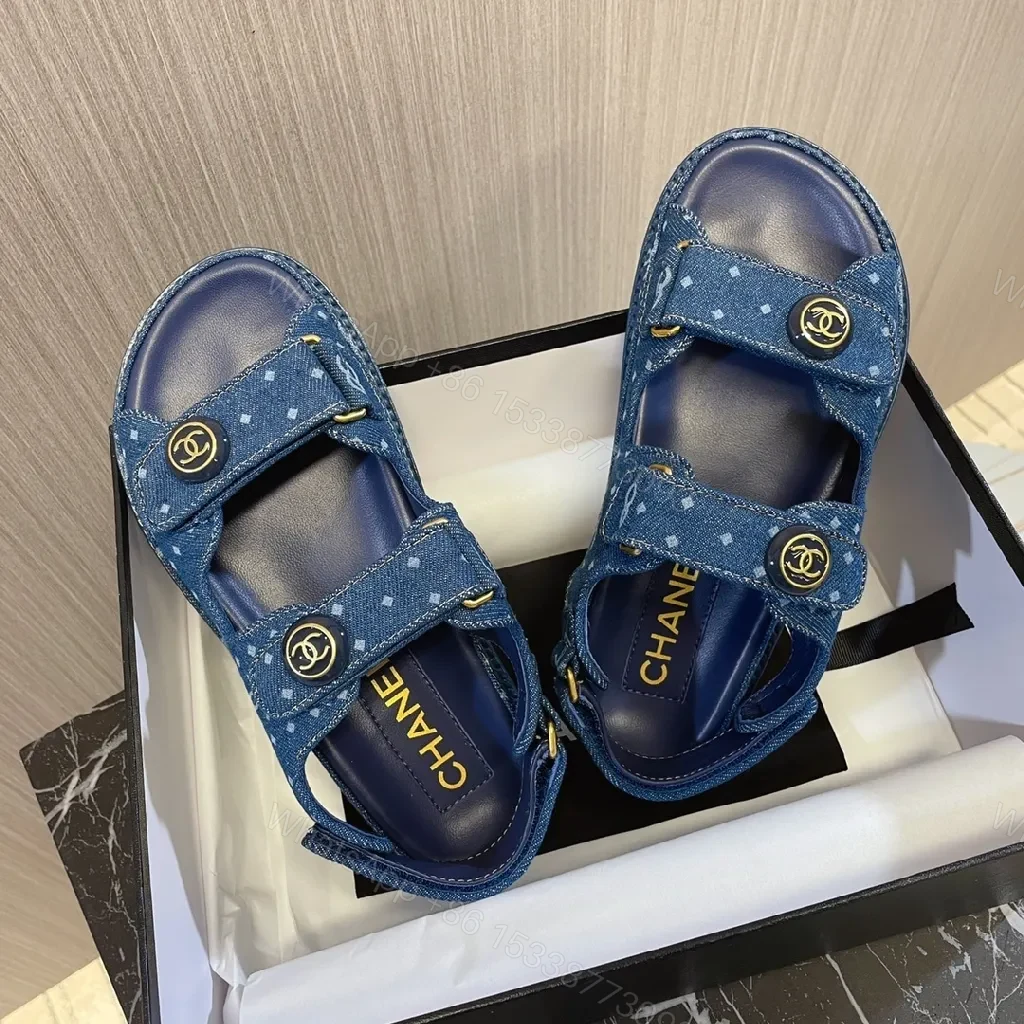 View 3 of Denim-Inspired Sandal: Comfort-First Luxury Footwear