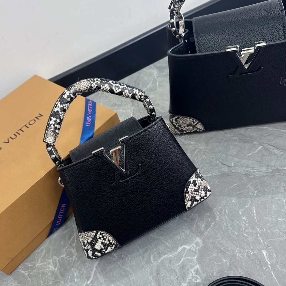 View 3 of Louis Vuitton Capucines Python Handbag 27Cm