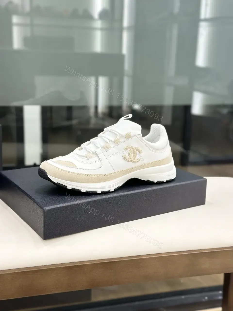 View 4 of Casual Luxe Sneakers: Off-White, Leather & Suede Comfort