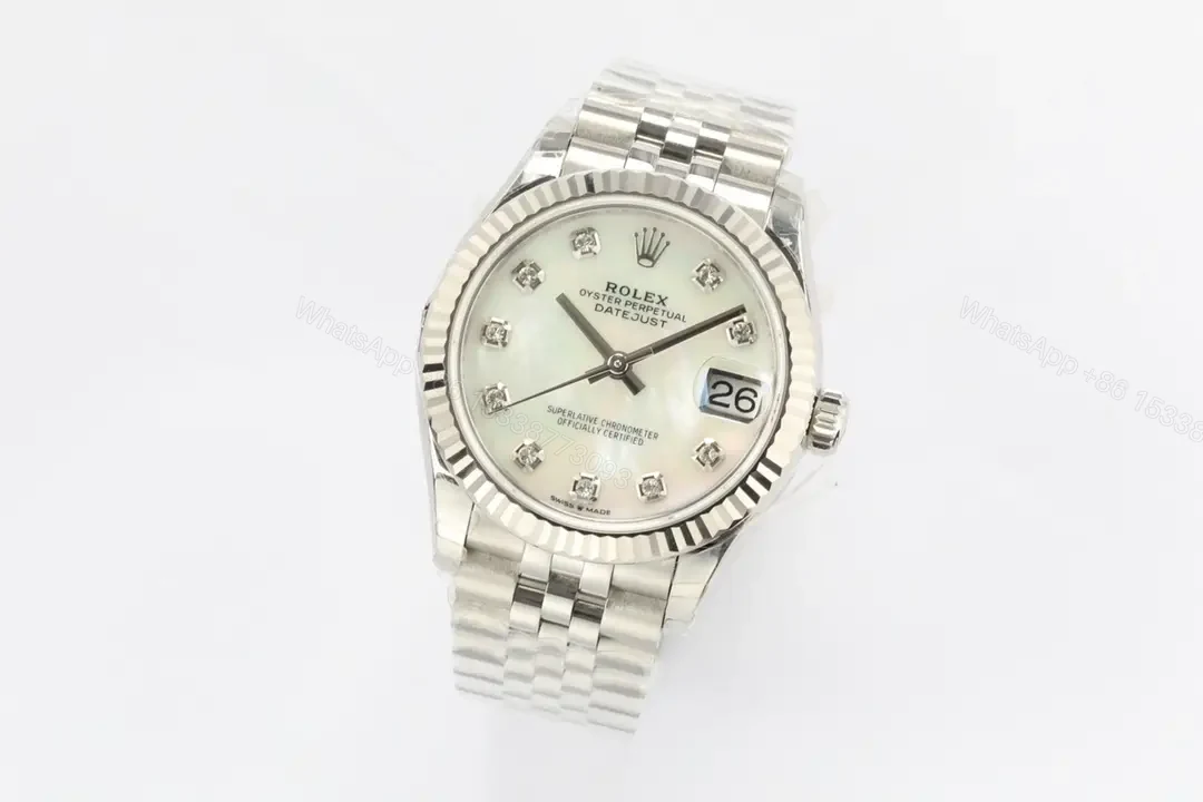 View 3 of Rolex Datejust 31 Stainless Steel Fluted Jubilee Silver – Diamond 178274-0018