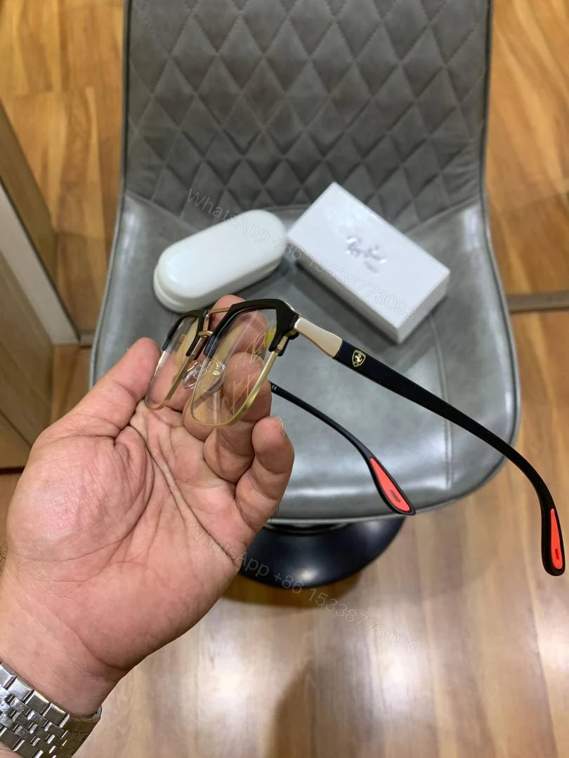 View 2 of First Copy RayBan 04 Gold Plano Sunglasses