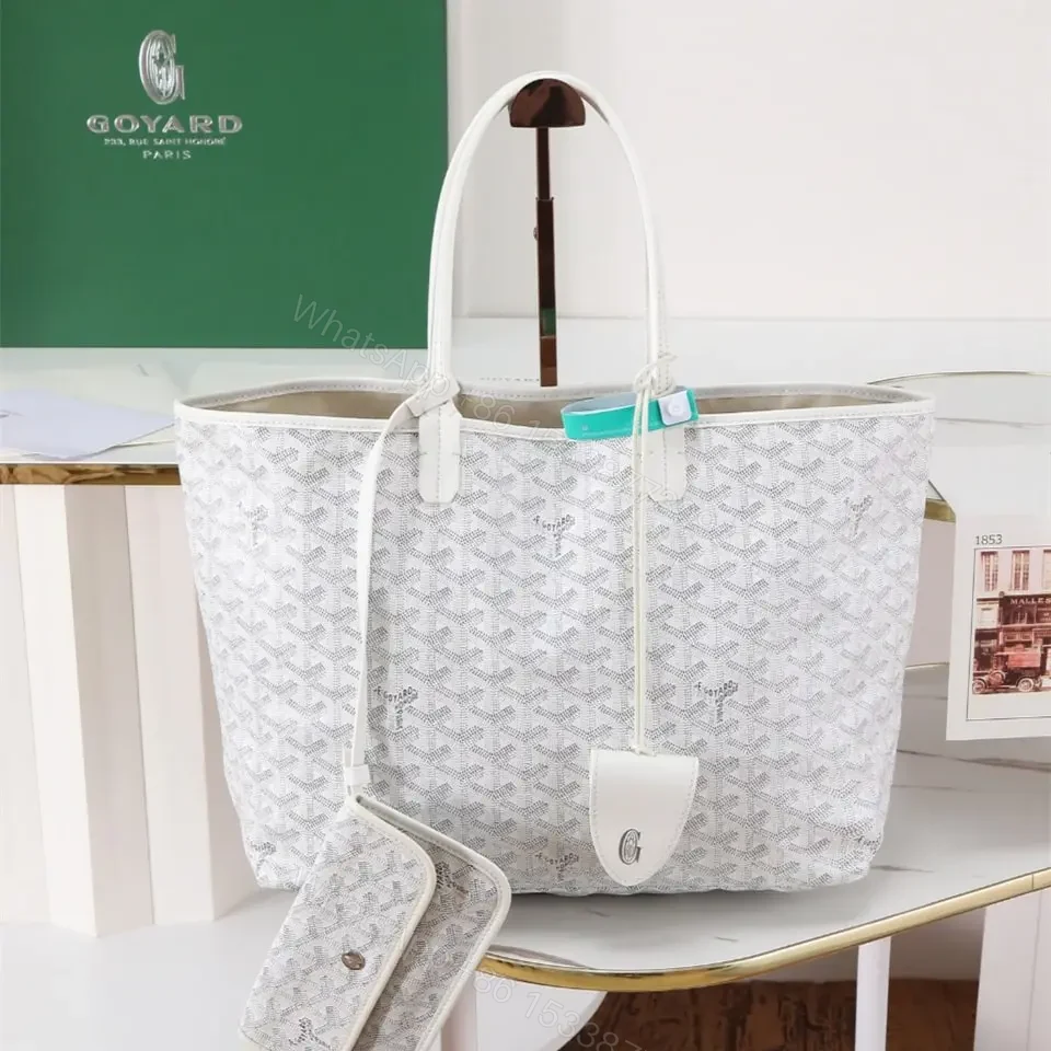 高仿Goyard*STLOUIP9滿印Tote手提袋白色免檢版小號 — view 1