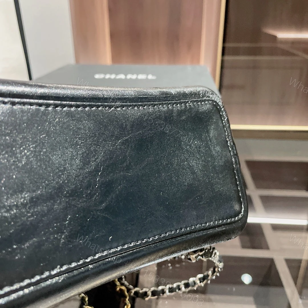 View 3 of Chanel Small Gabrielle Backpack Aged Calfskin & Gold Silver Black