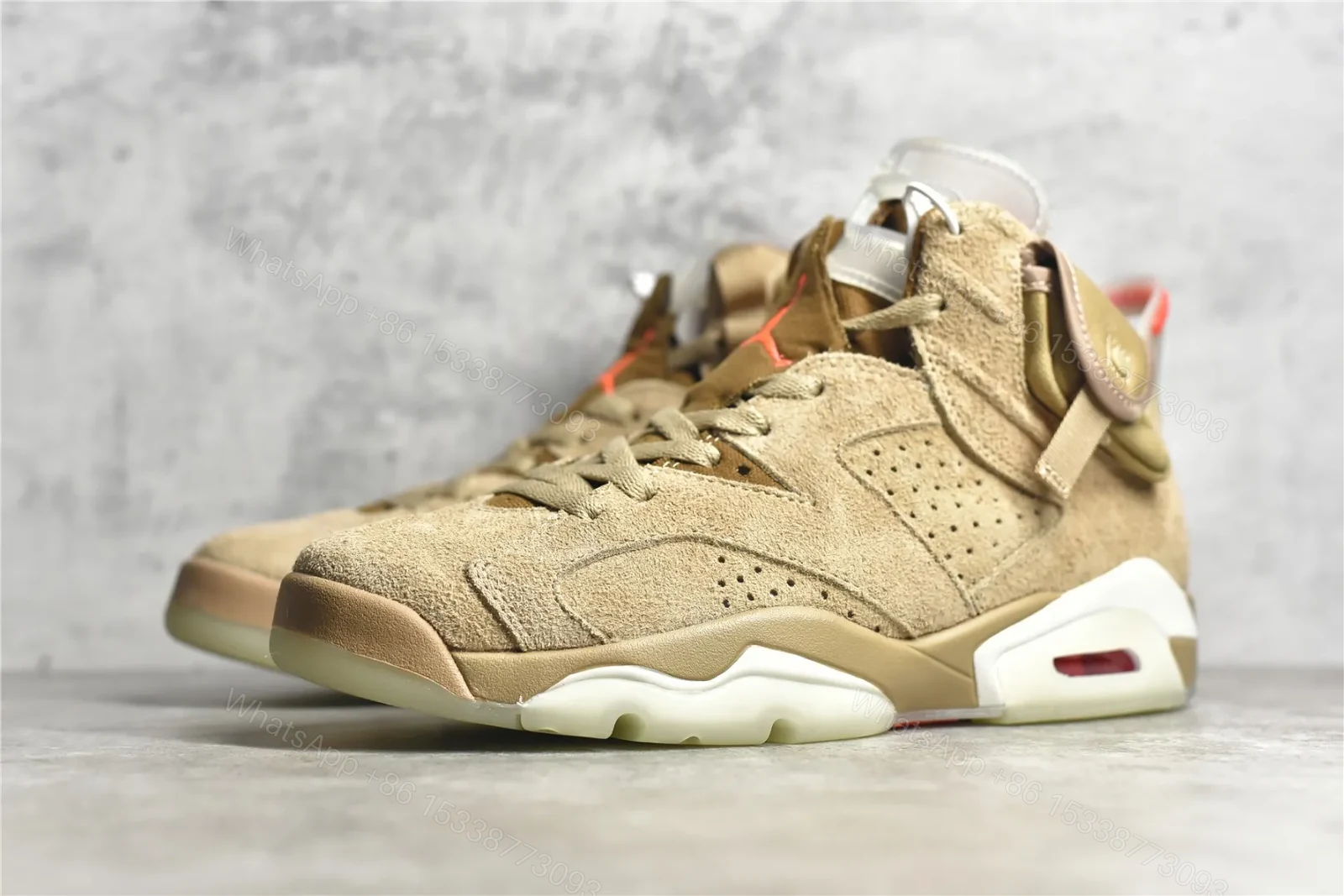 View 2 of Travis Scott x Air Jordan 6 retro sp British Khaki Reps