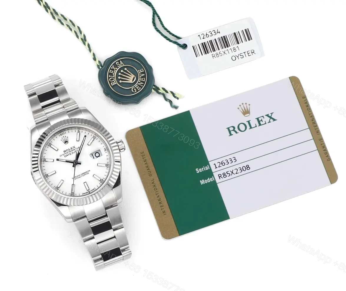 View 9 of ROF Factory Clean Factory JVS Rolex Datejust Silver Fluted Bezel