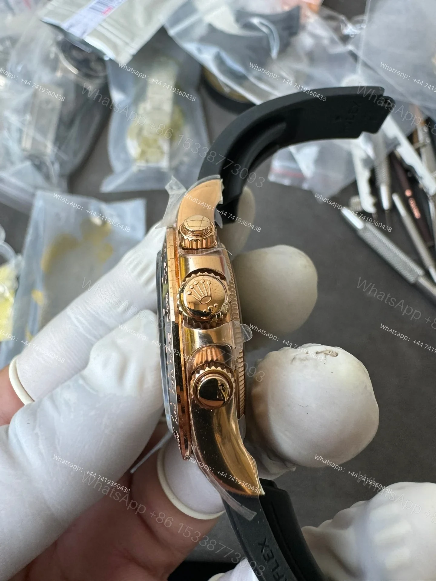 View 10 of Rolex Super Clone Daytona M126515LN-0002 Rose Gold Black Dial 4131 Movement