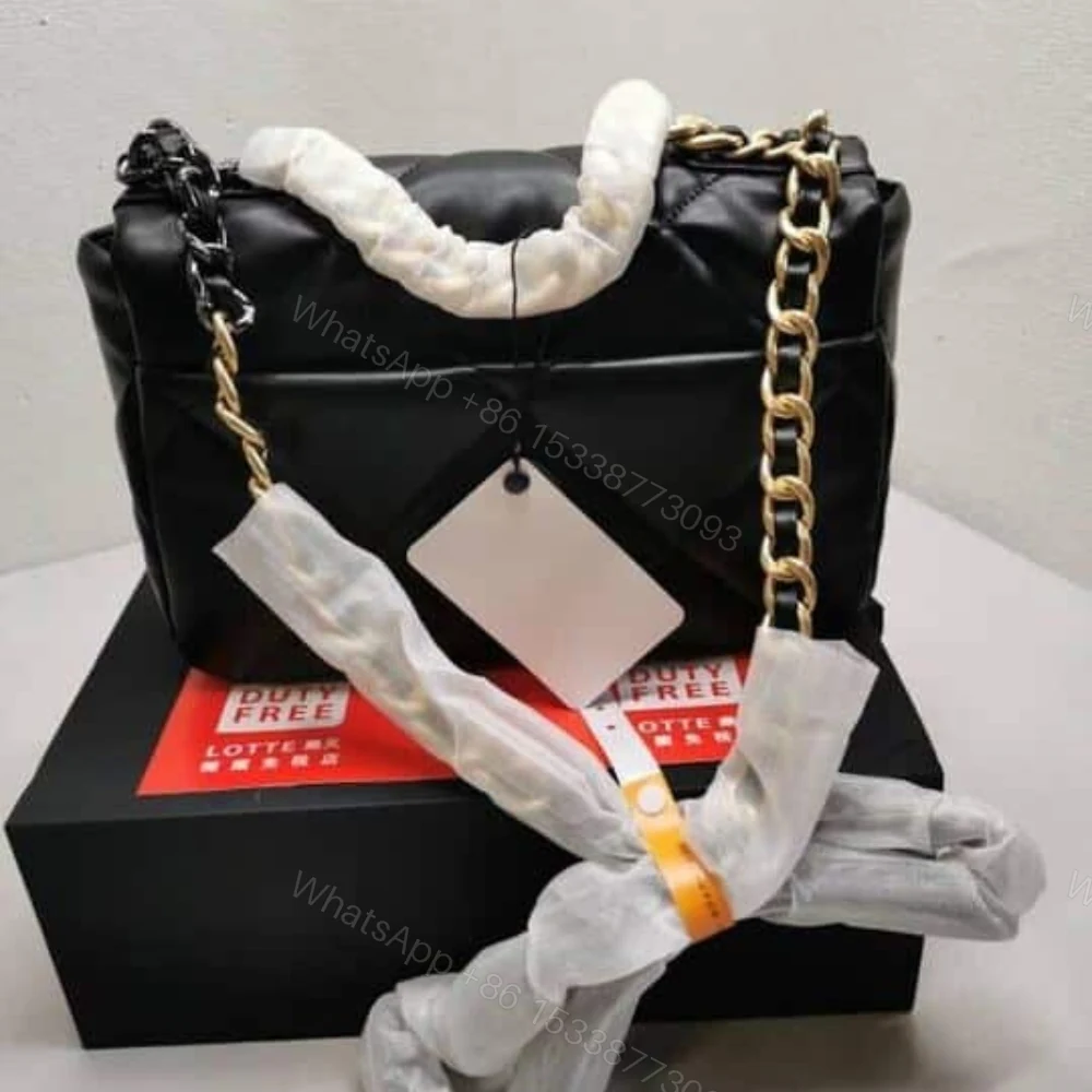 View 7 of Chanel 19 Flap Bag Shiny Gold And Silver Tone Black 26Cm AS1160 B04852 94305