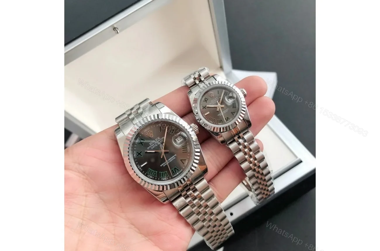 Replica Rolex Datejust SS/SS Jub Grey/Rmn 36/28 mm — view 1