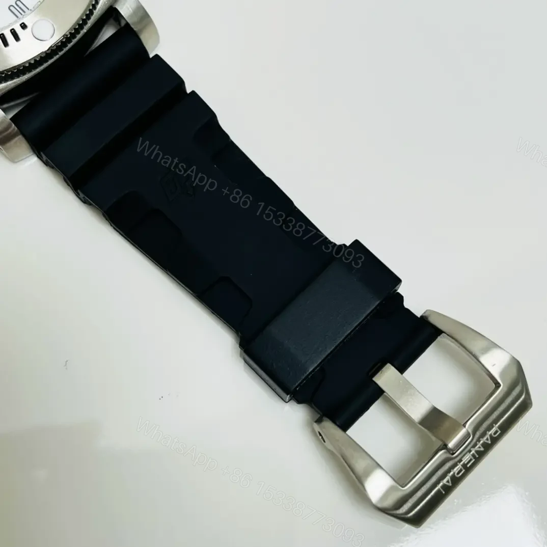 View 8 of V7 Factory PANERAI Submersible Automatic Watch – White Dial, 316L Stainless Steel Case, Black Rubber Strap, 48.5mm Diameter, Noble Style