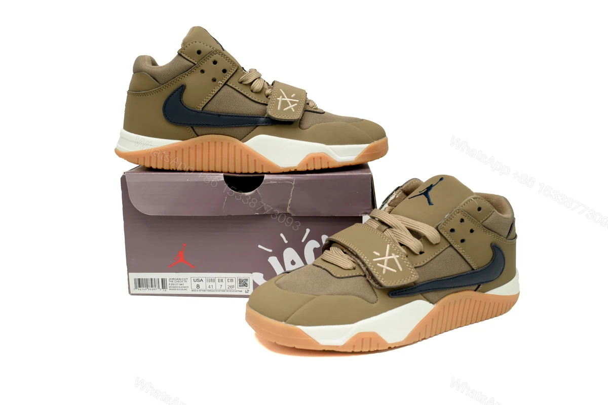 View 2 of Travis Scott x Jordan Cut The Check Nice Kicks Kha Ki FZ8117-941