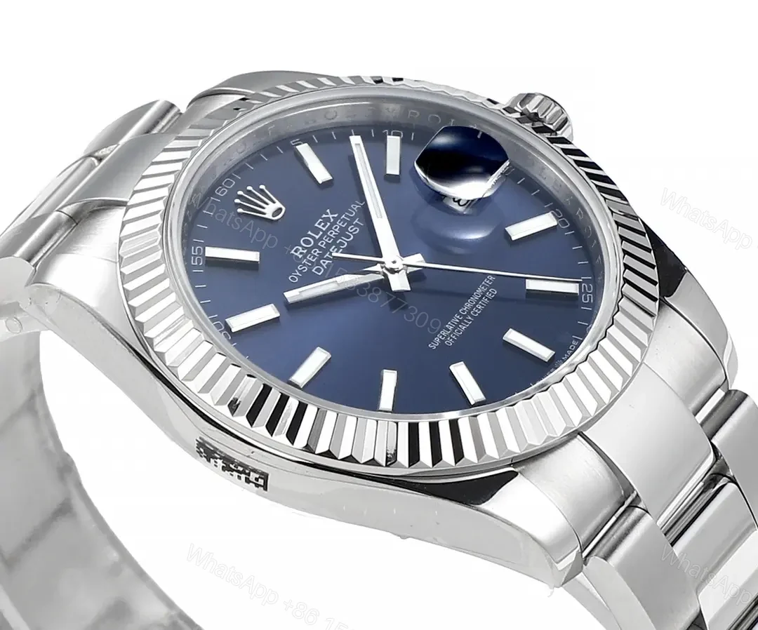 View 4 of VS Factory Clean Factory JVS Rolex Datejust Blue Fluted Silver