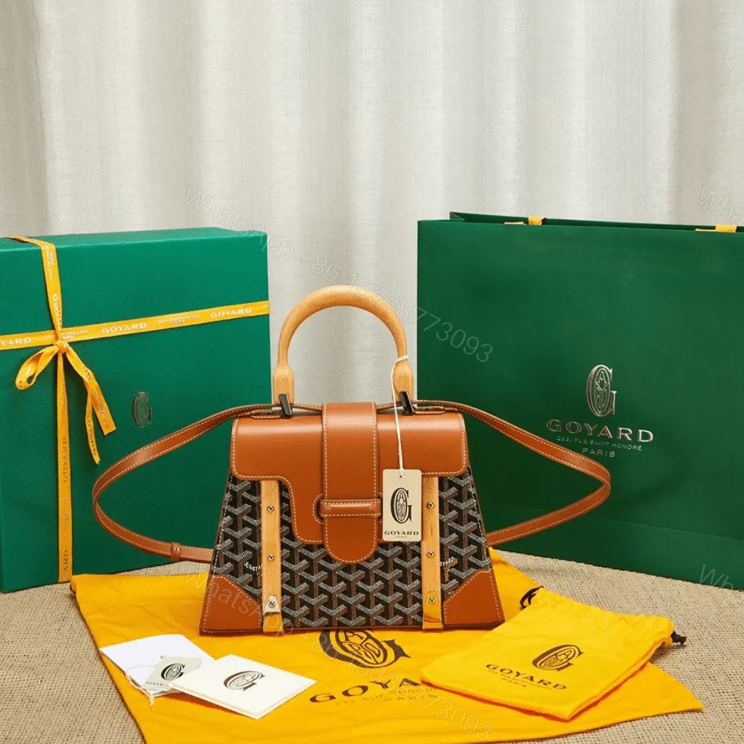 Goyard SAIGON Brown Handbag With Wooden Handle 28cm — view 1