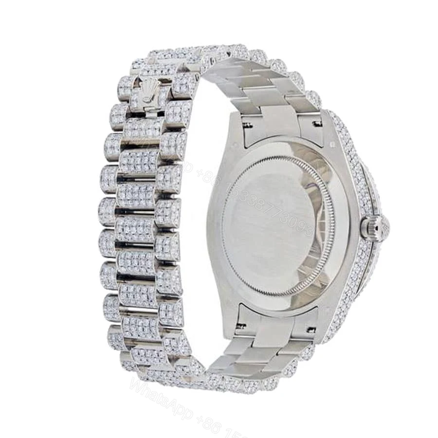 View 3 of Rolex Day-Date 218239 Super Clone Fully Iced Out: 41mm White Gold Diamond President