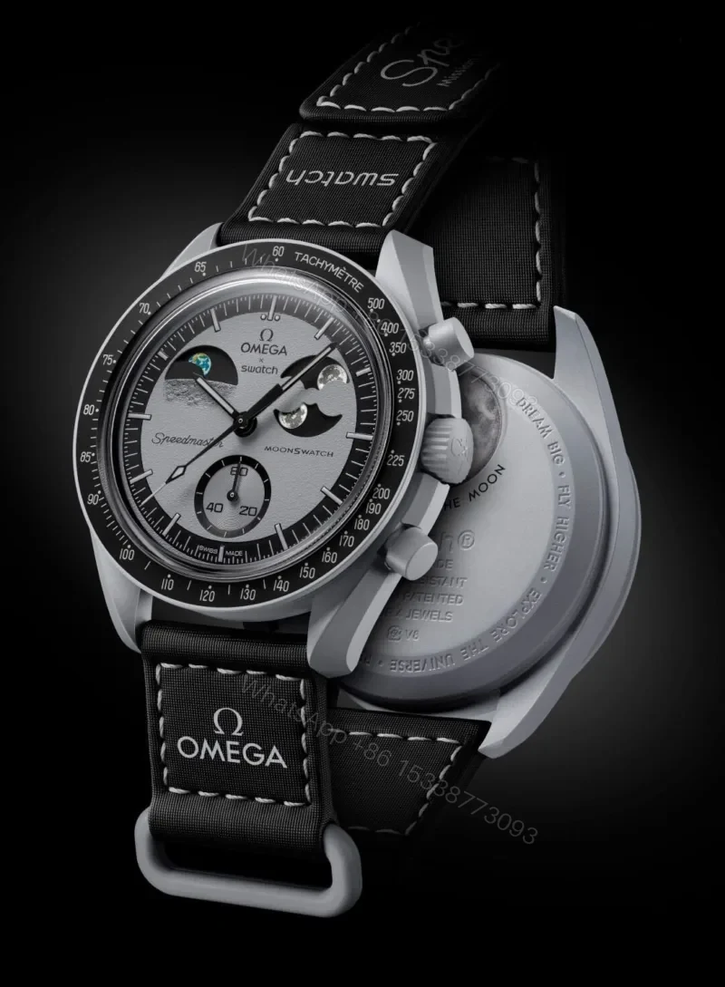 Omega Moon Watch Black Bezel 40mm Quartz — view 1