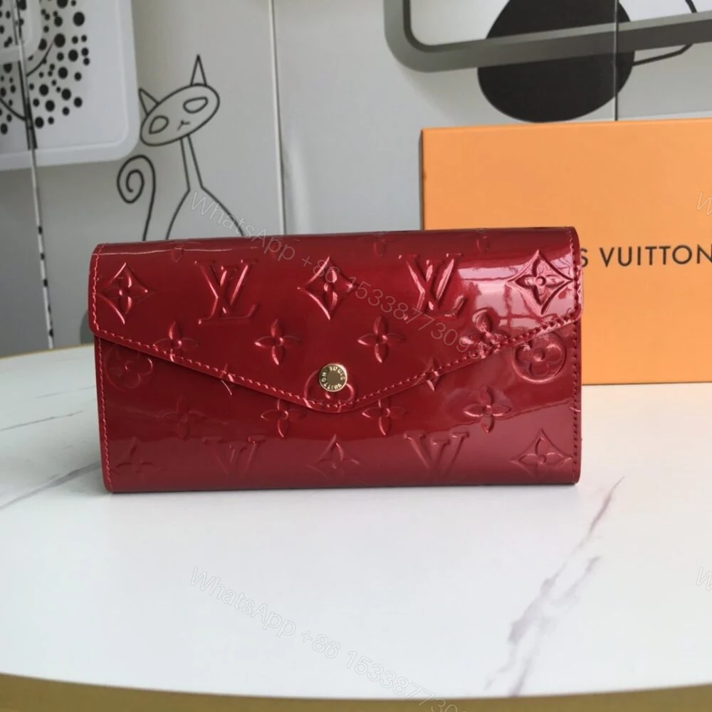 View 2 of Louis Vuitton Sarah Monogram Wallet Red 19Cm