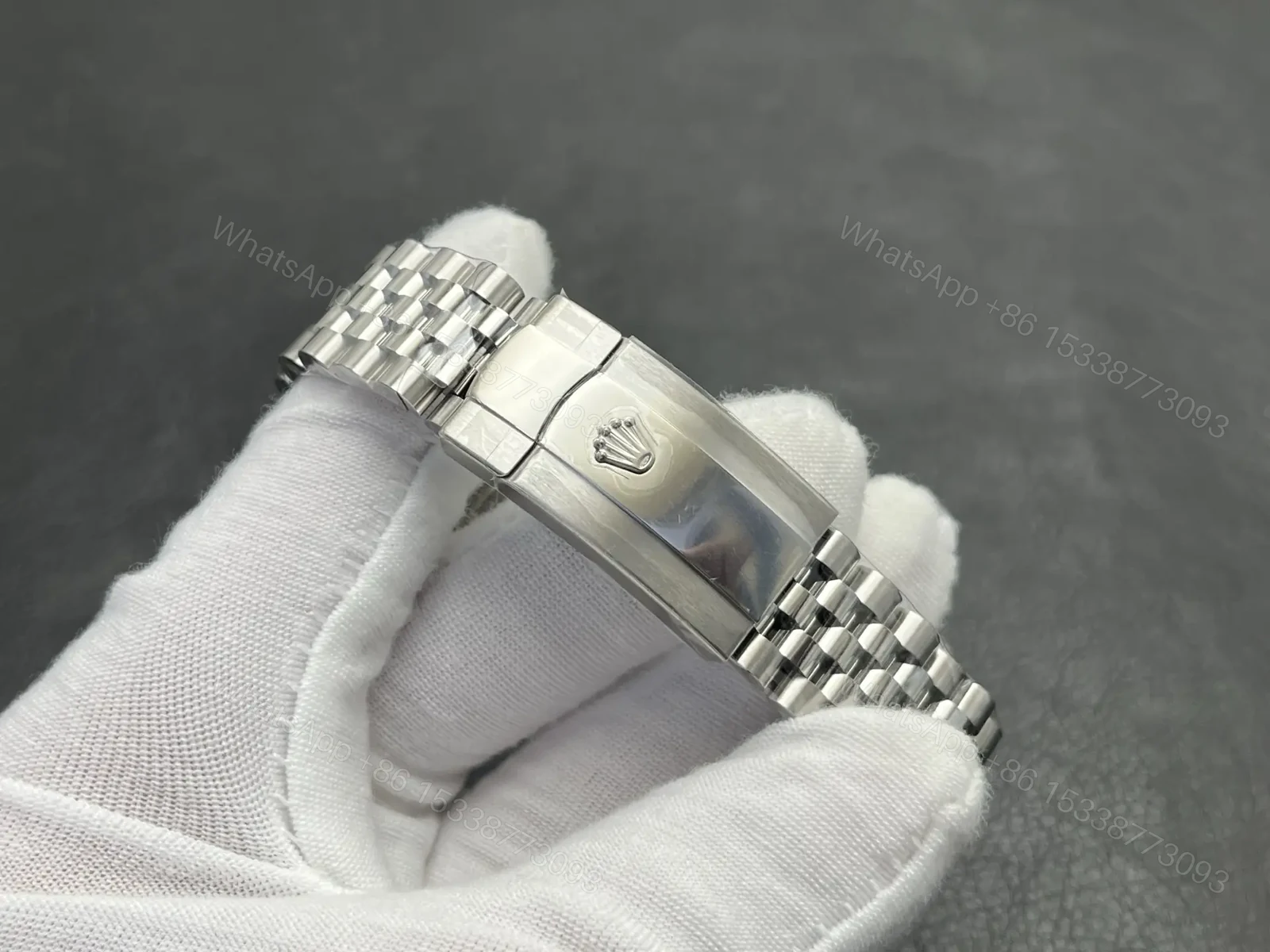View 7 of Rolex Datejust 36 Stainless Steel Fluted Jubilee Black Dial 116234-0079
