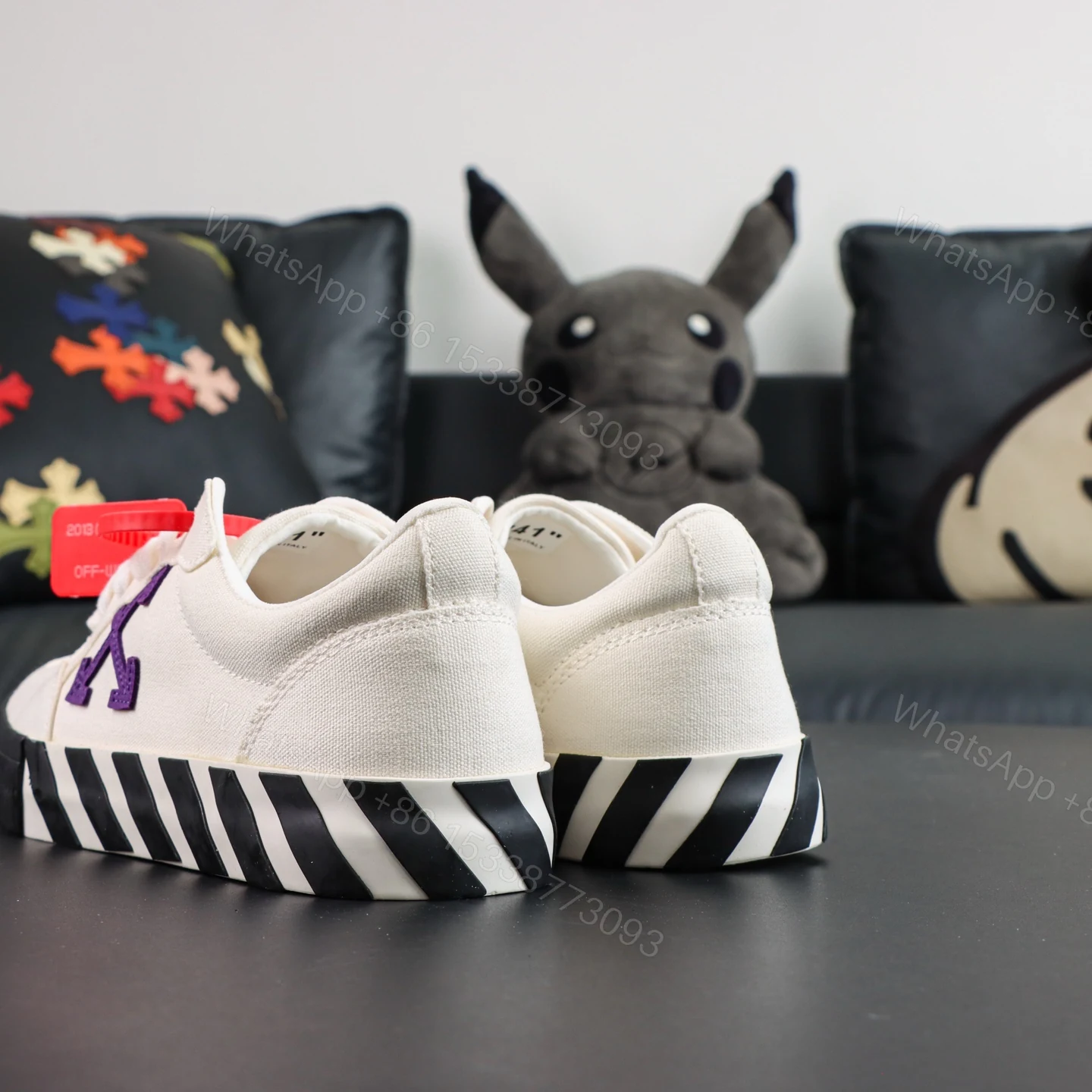 View 6 of Off White Low Vulcanised White Purple