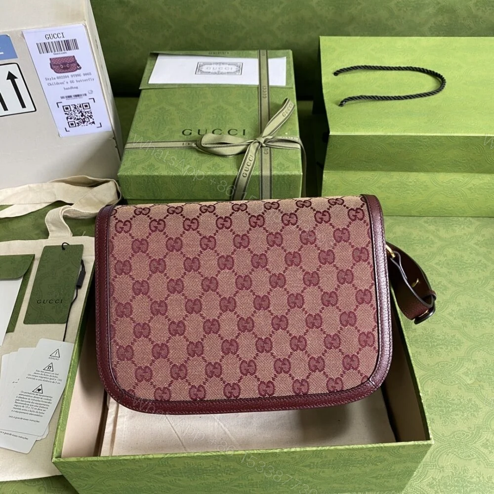 View 5 of Gucci Horsebit 1955 Original GG Burgundy 25Cm