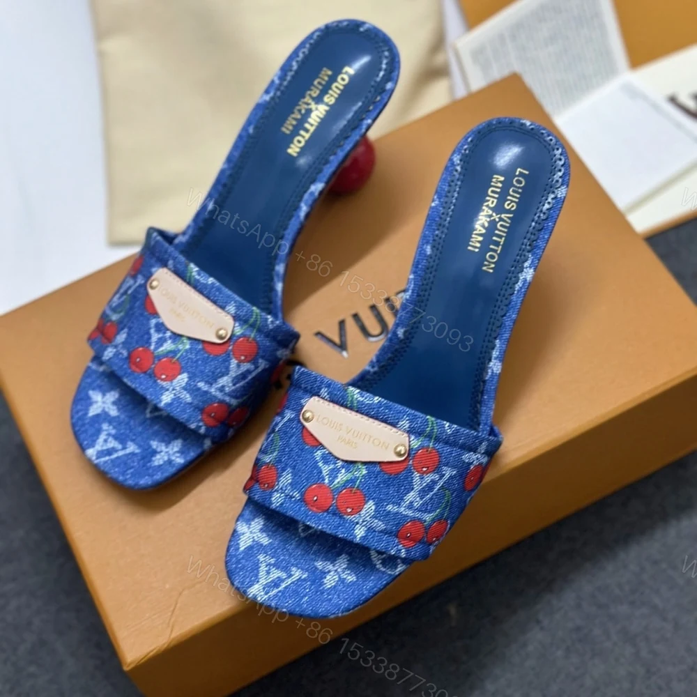 View 7 of LOUIS VUITTON X TAKASHI MURAKAMI LILY MULE DENIM BLUE 1AHLTF