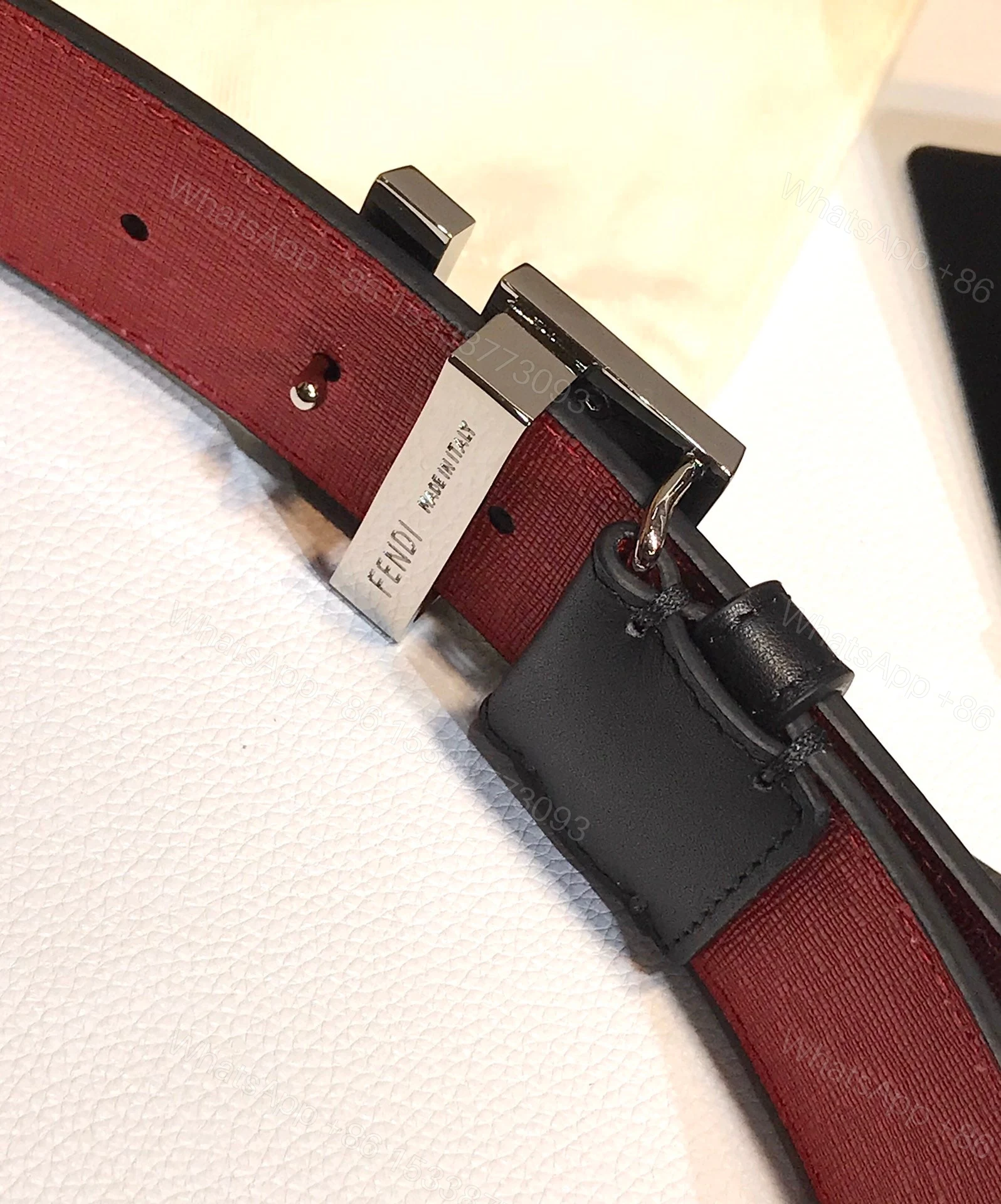 View 4 of FENDI LEATHER BETL BLACK 40MM
