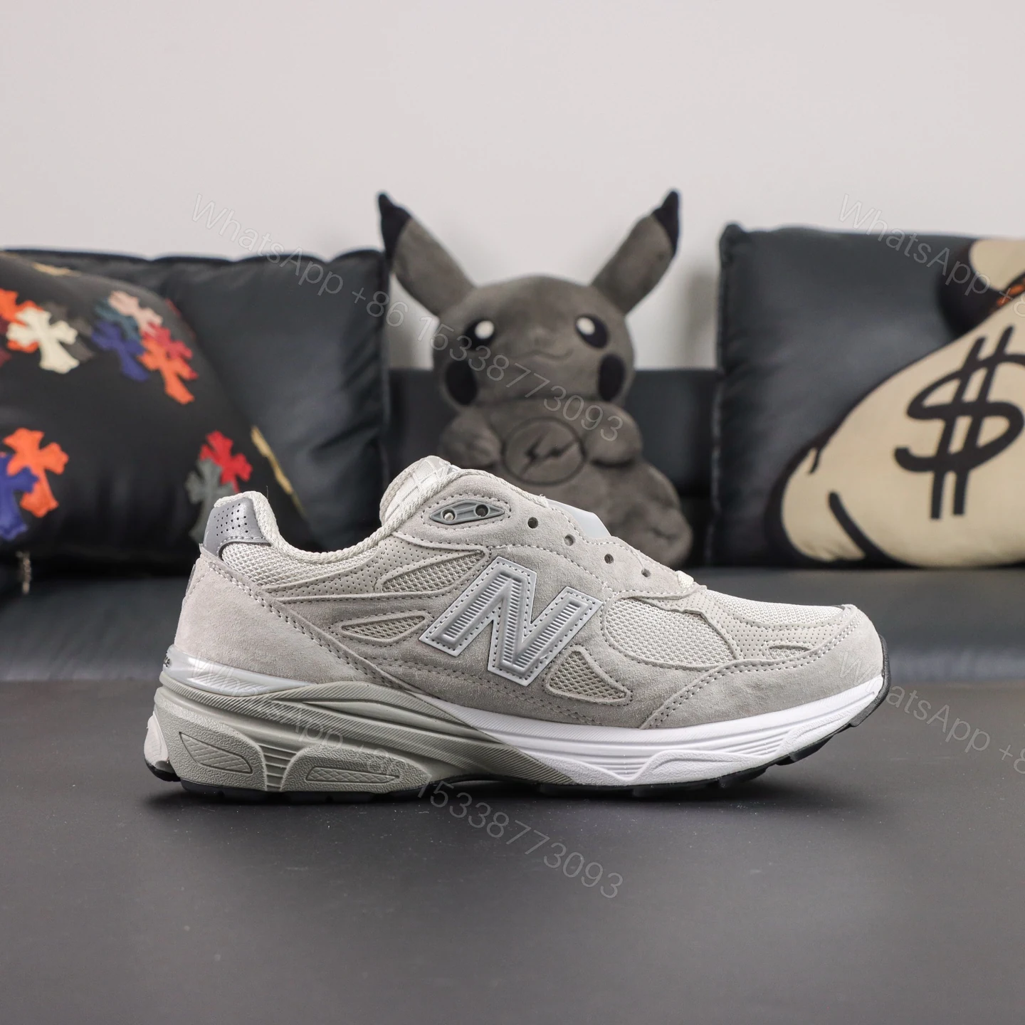 View 2 of New Balance x KITH 990v3 Cream Grey