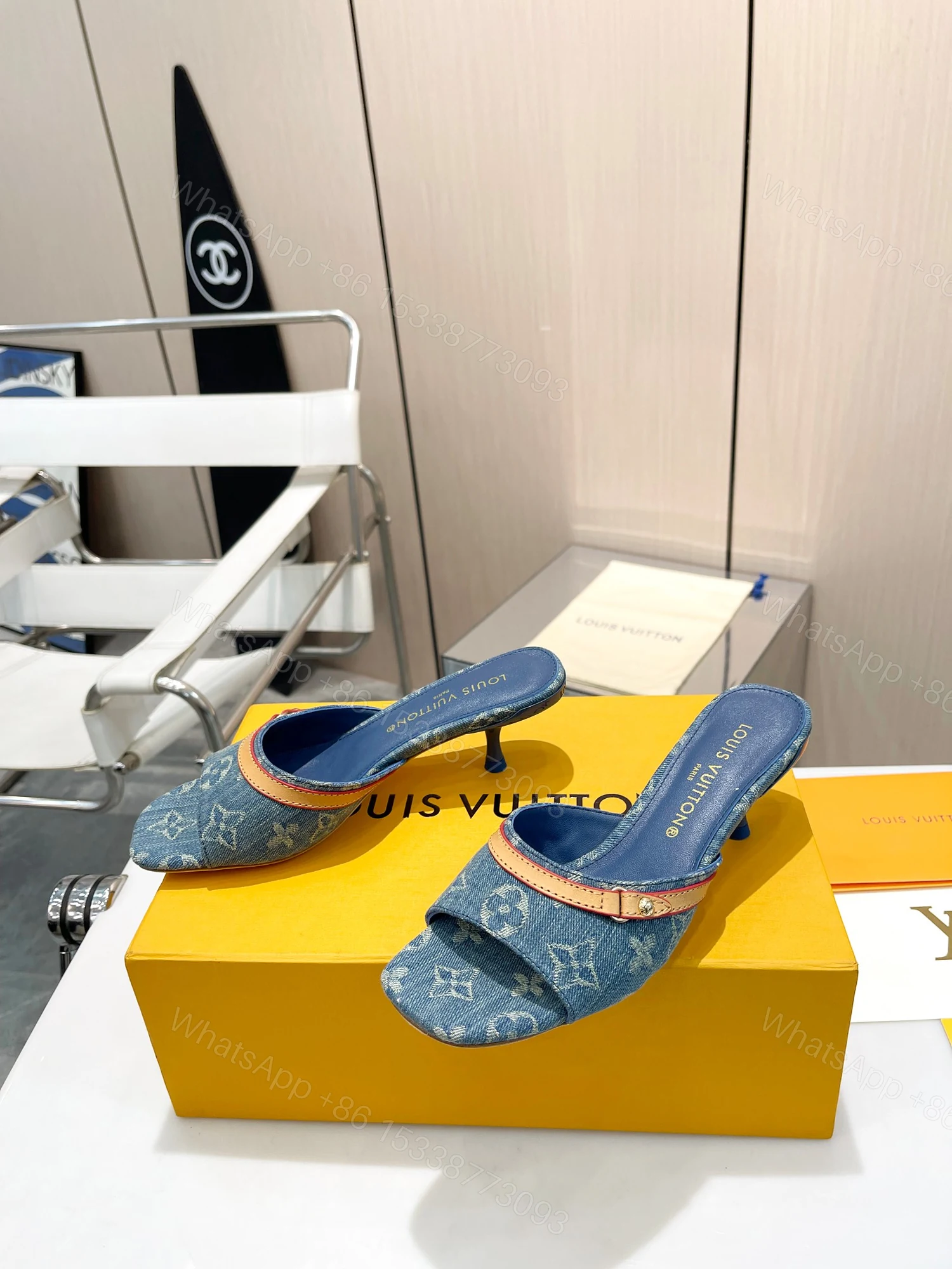 View 8 of LOUIS VUITTON NEO REVIVAL MULE DENIM BLUE 1ACIZB