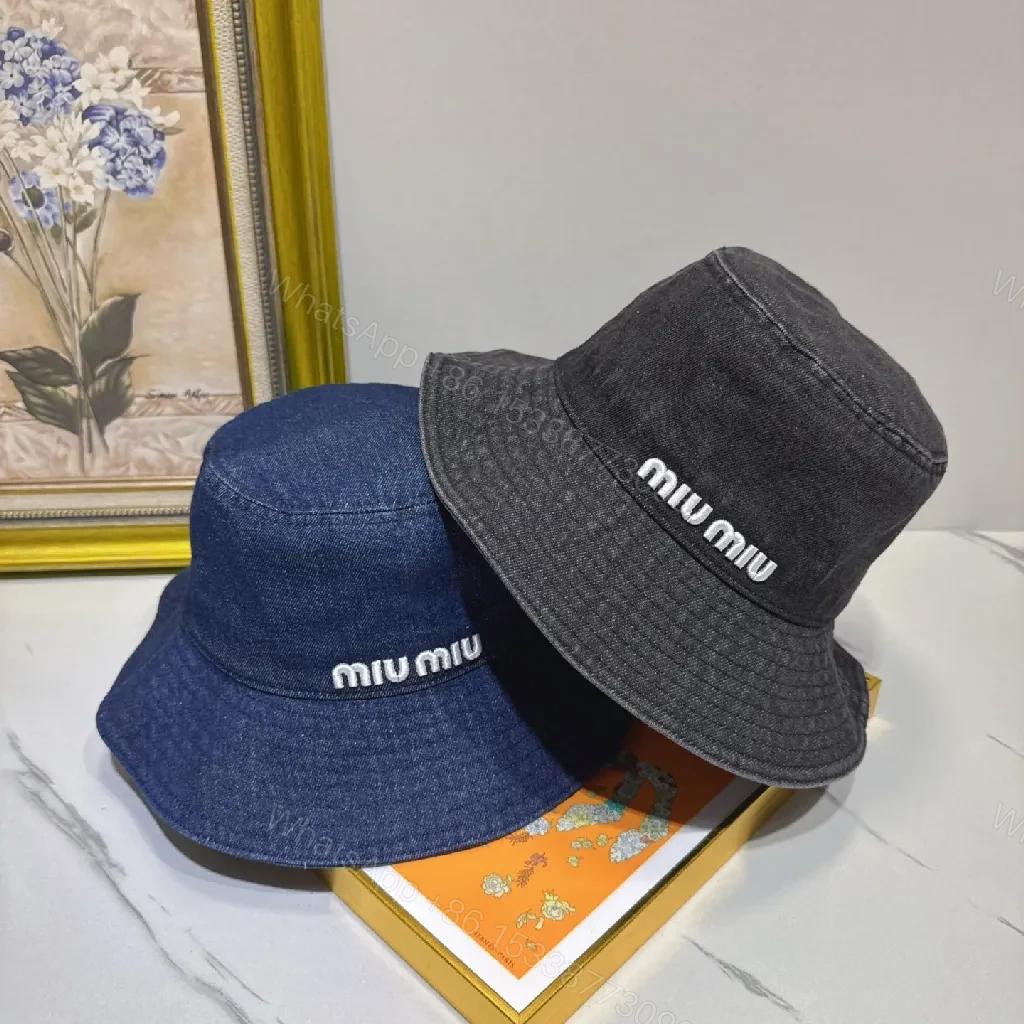 View 7 of Denim Bucket Hat — Structured, Subtle Luxury Embroidery