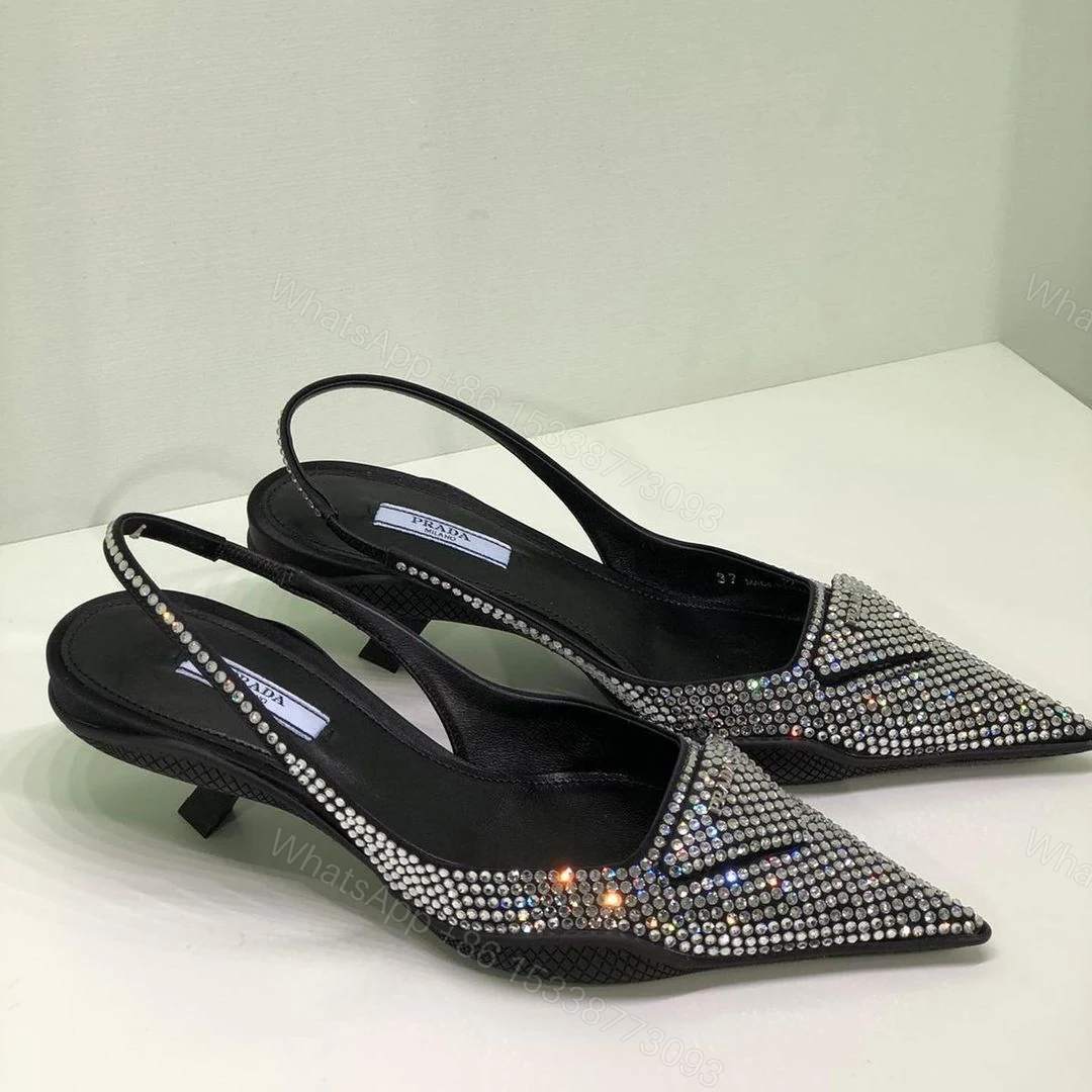 View 2 of FIRST COPY PRADA KITTEN SWAROVSKI HEELS