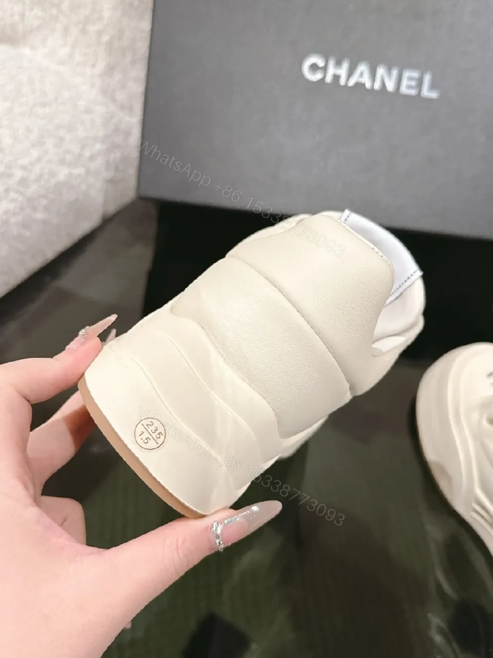 View 5 of White Leather Couture Sneakers: Luxe Comfort & Everyday Style