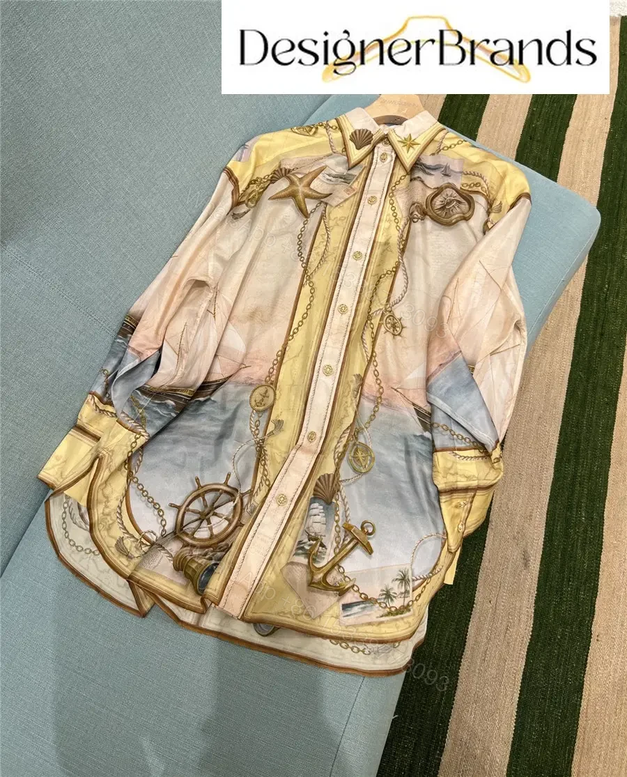 View 4 of Zimmermann Scarborough Relaxed Silk Shirt Set