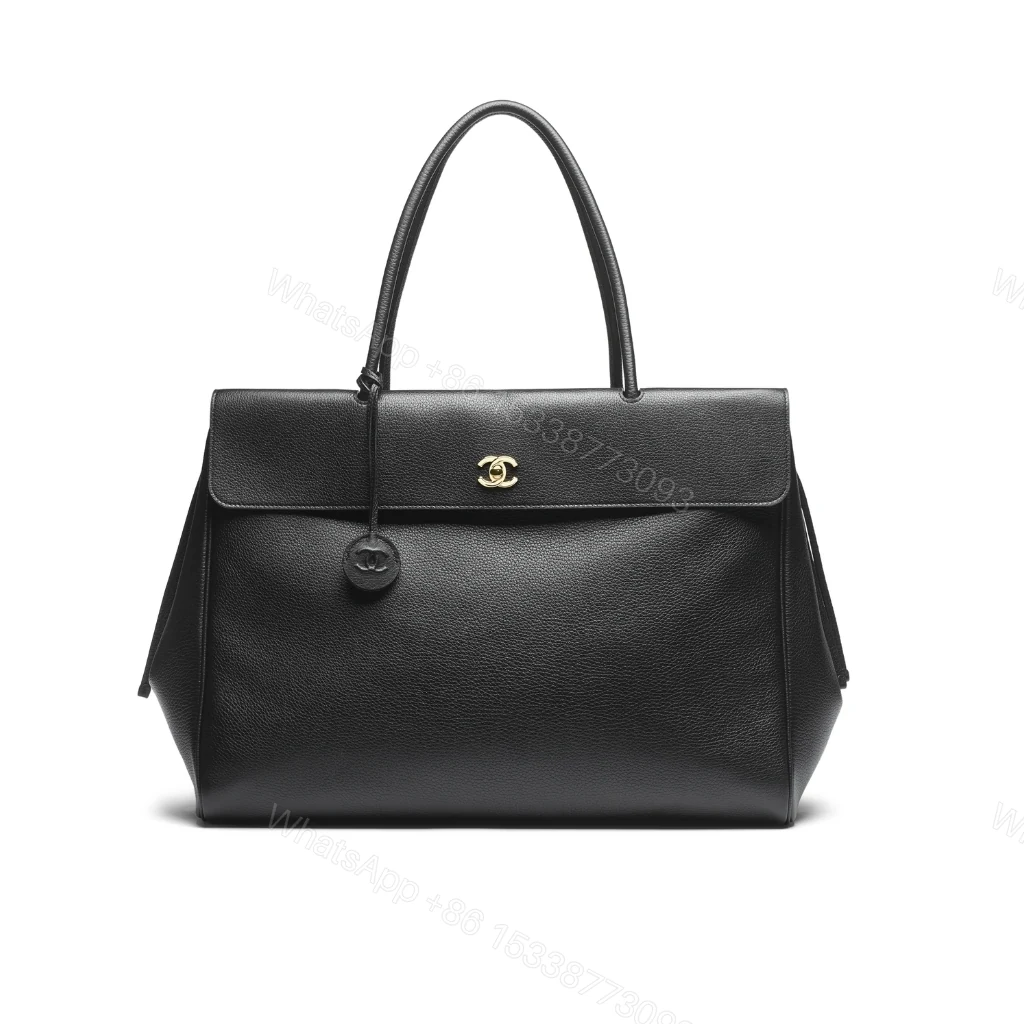 Chanel Large Tote Bag Grained And Gold Tone Metal Black 43cm AS6289 B24248 94305 — view 1