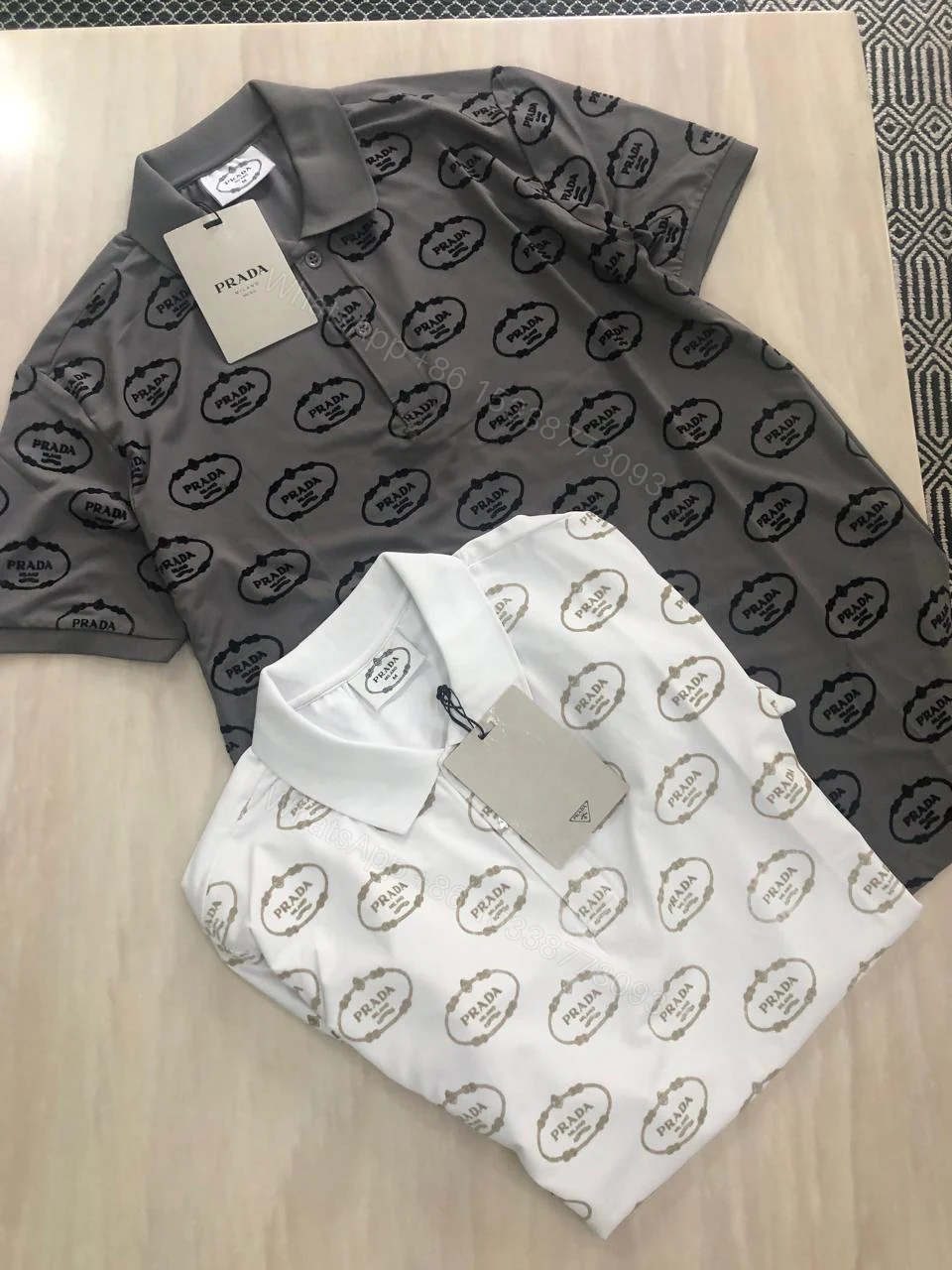 View 2 of First Copy PRADA Premium Imported Fabric Polos