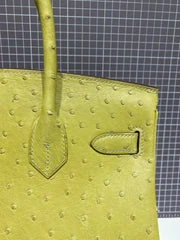 View 2 of HERMES BIRKIN 30CM LIME OSTRICH LEATHER GOLD HARDWARE