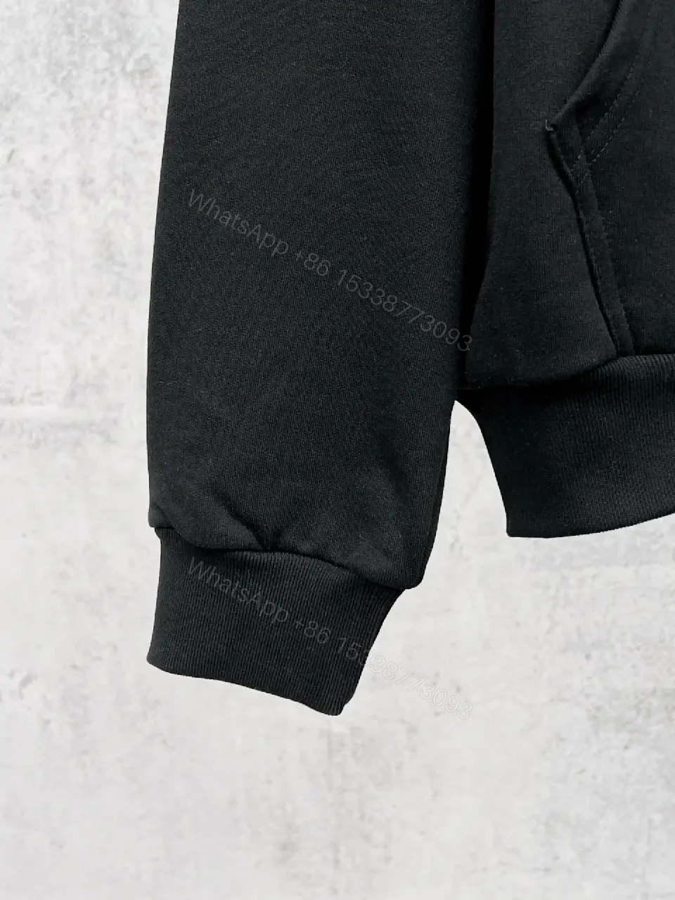 View 6 of Black Cotton-Blend Zip Hoodie, Minimalist Luxury, Everyday Comfort