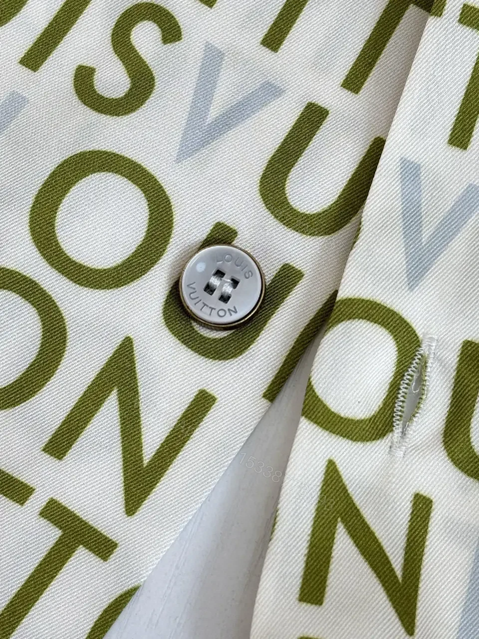 View 7 of Monogram Print Shirt Jacket: Lightweight, Polished, Versatile