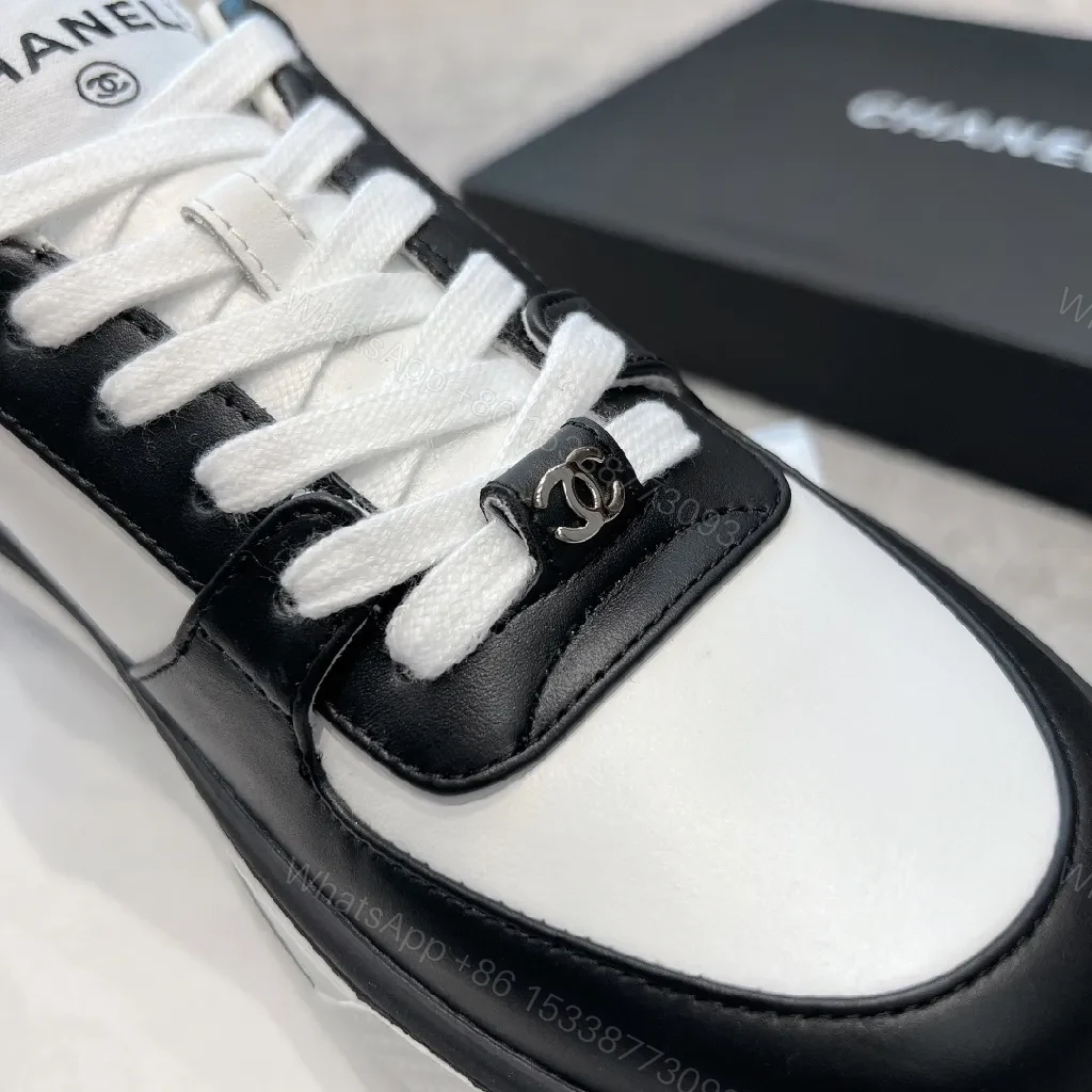 View 5 of Black Leather High-Top Sneakers | Luxe Contrast, All-Day Comfort