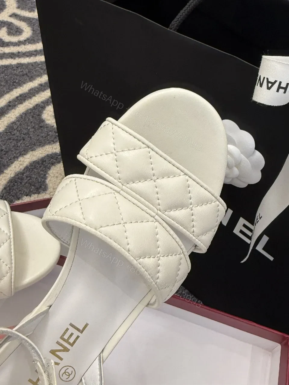 View 5 of Quilted White Sandals — Elegant Minimalism, All‐Day Comfort