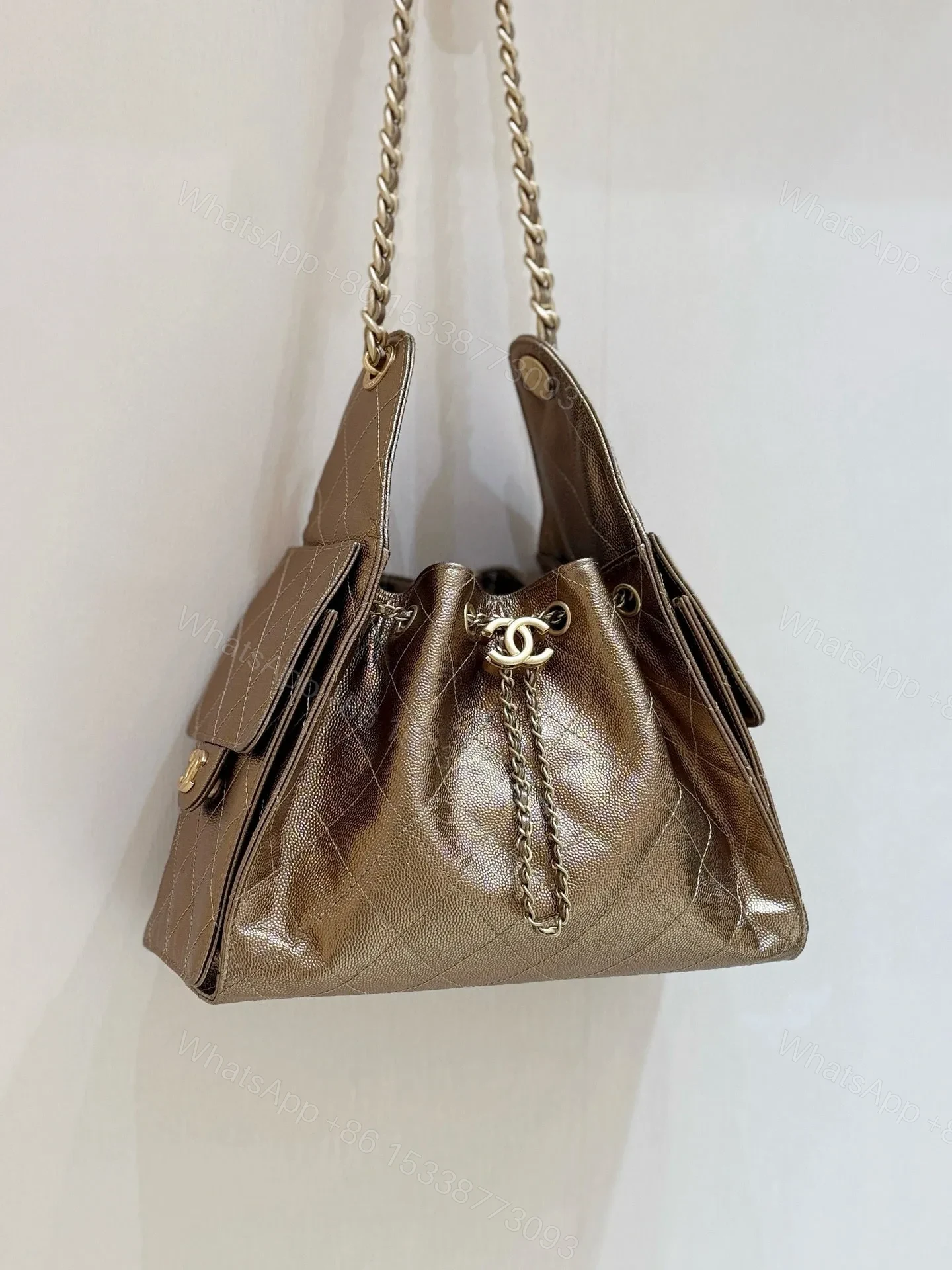 View 5 of CHANEL 25 HANDBAG 30 IN GOLDEN BROWN WITH GOLD HARDWARE