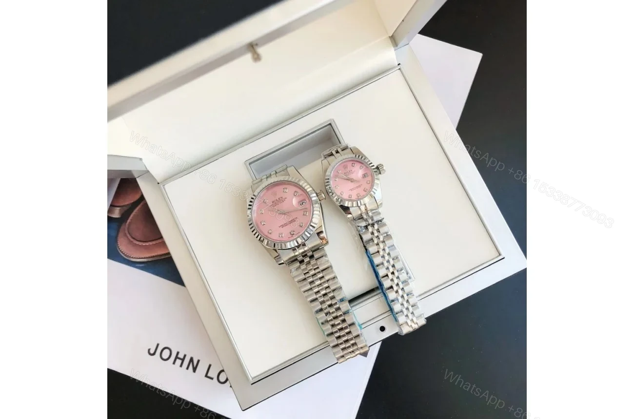 View 3 of Replica Rolex Datejust SS/SS Jub Pink/Dial 36/28 mm
