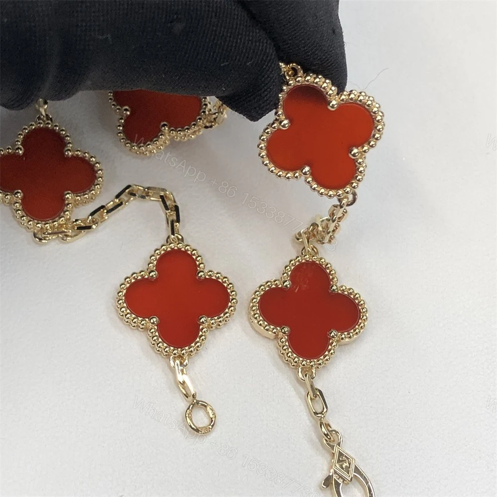 View 2 of VCA Vintage Alhambra Bracelet 5 Motifs Carnelian VCARD35500