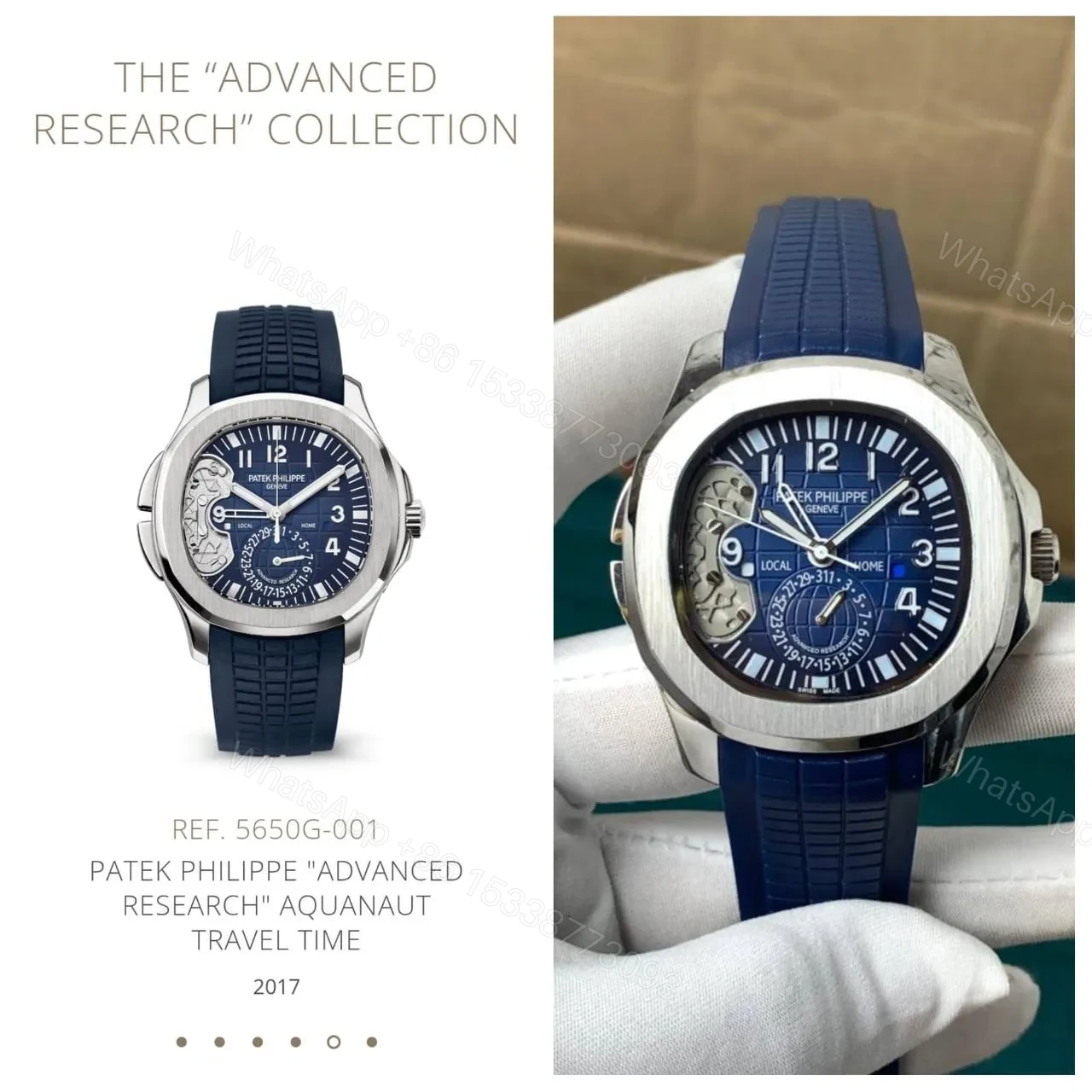 View 3 of Patek Philippe Aquanaut Travel Time #5650G-001