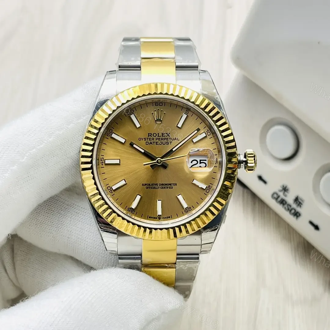 Rolex Datejust 41 Yellow Rolesor Fluted Champagne Dial Oyster Bracelet – 126333-0009 — view 1
