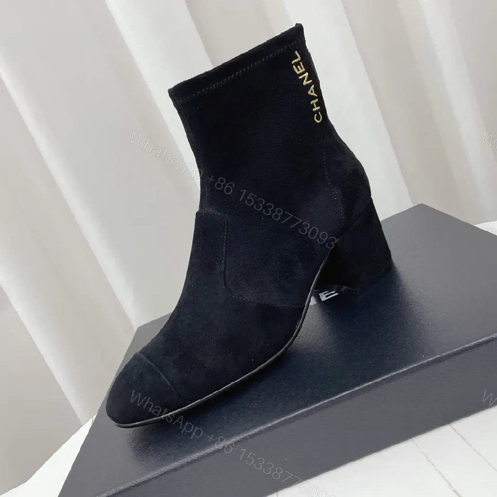 View 5 of Black Suede Ankle Boots – Sculpted Luxury, All-Day Comfort