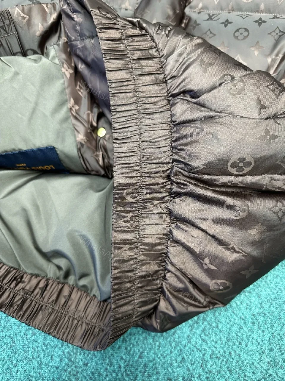 View 4 of Lux Quilted Down Parka: Monogram Patterned Urban Warmth