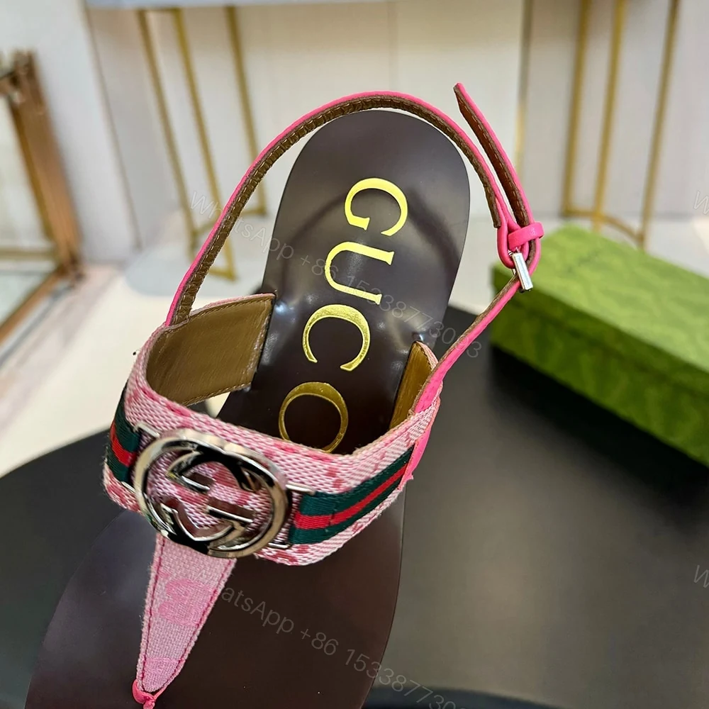 View 8 of GUCCI Women’s Interlocking G Web sandal 215928
