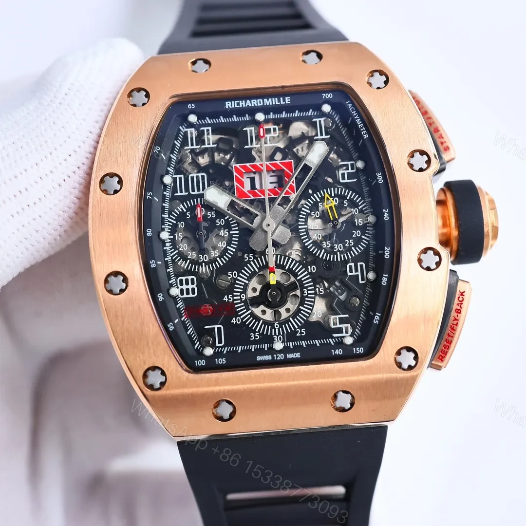 View 2 of EUR Factory Richard Mille RM011 Rose Gold Chronograph