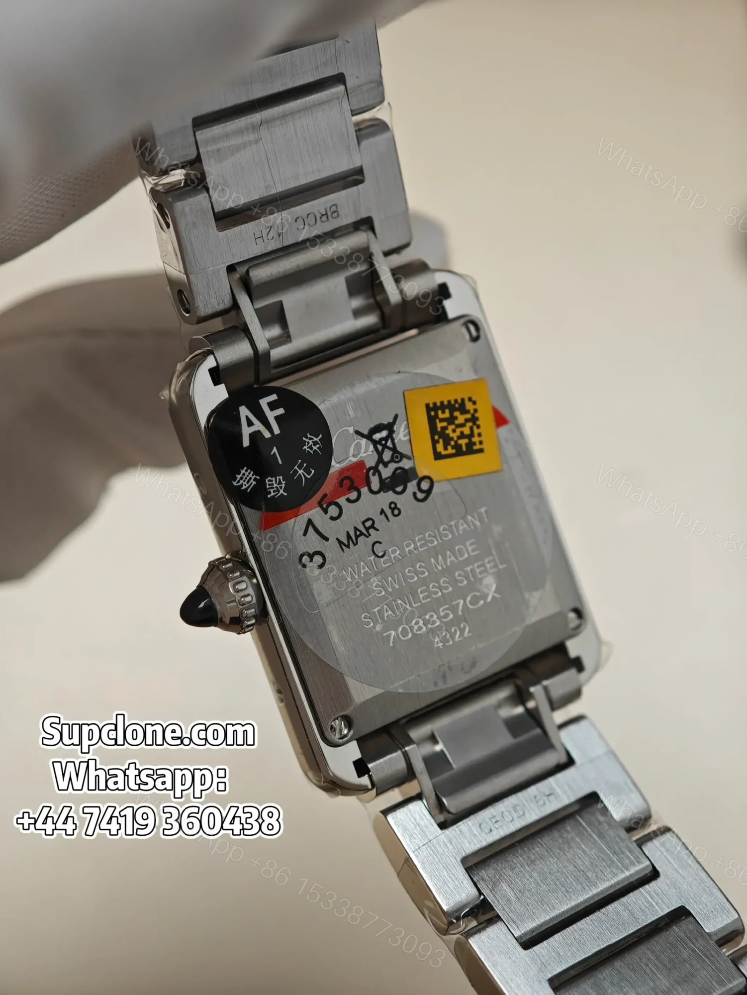 View 5 of Cartier Tank WSTA0107 29.5×22mm Super Clone Quartz Replica Steel Bracelet