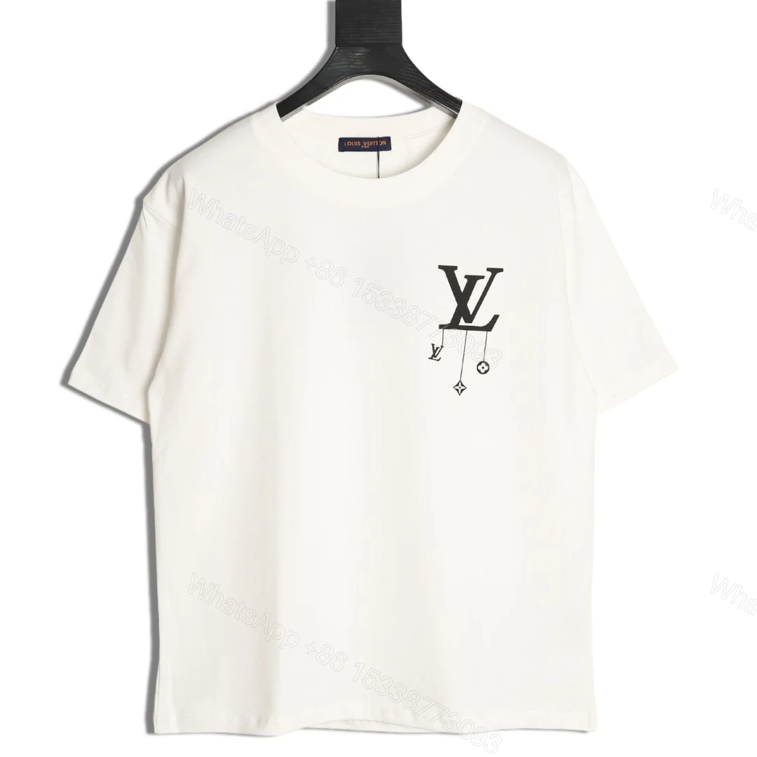 LV A貨白色T恤黑字母LOGO點綴簡約風格休閒百搭款 — view 1