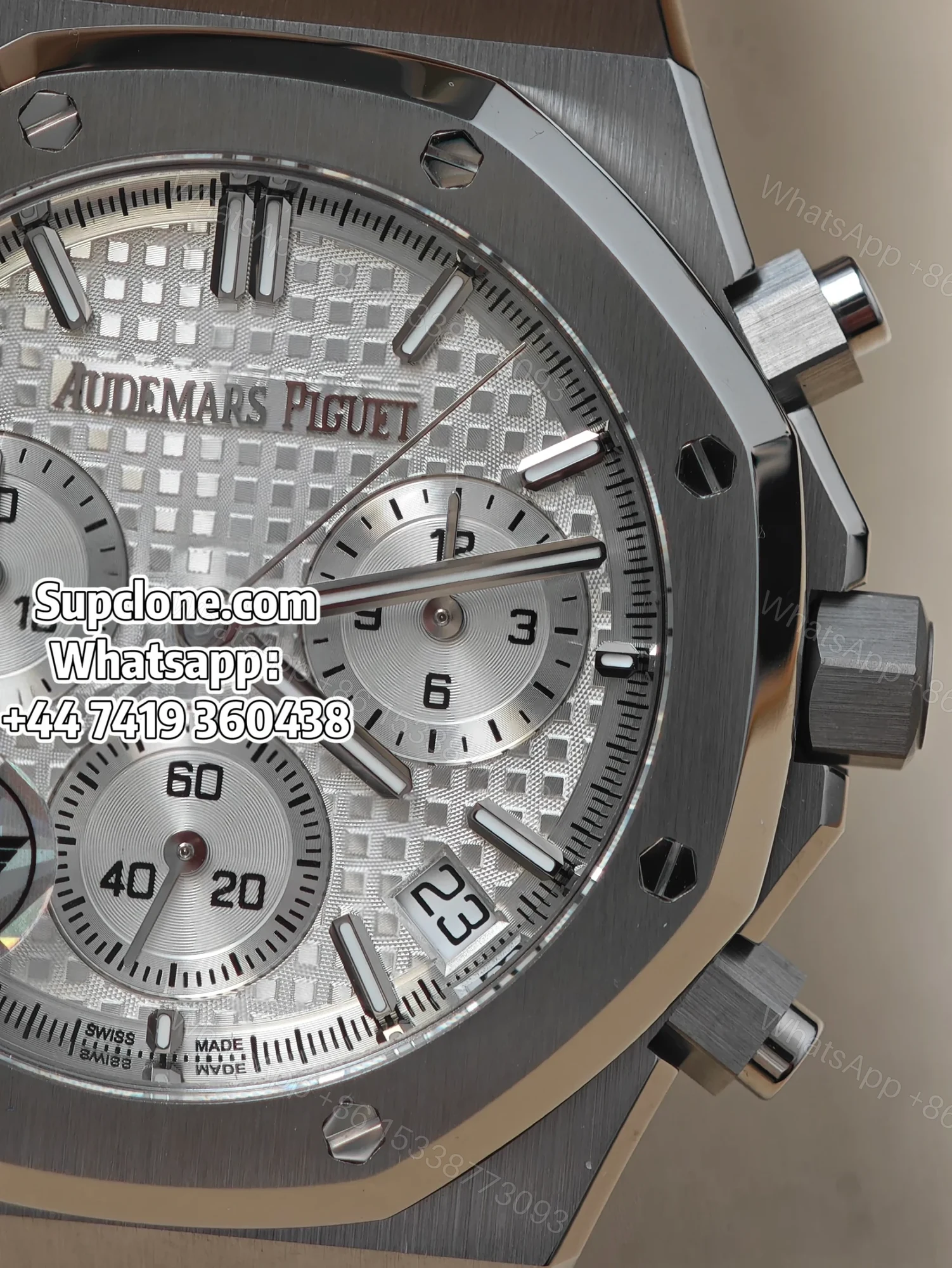 View 5 of Audemars Piguet Super Clone Royal Oak White Dial 26240 Chronograph 41mm