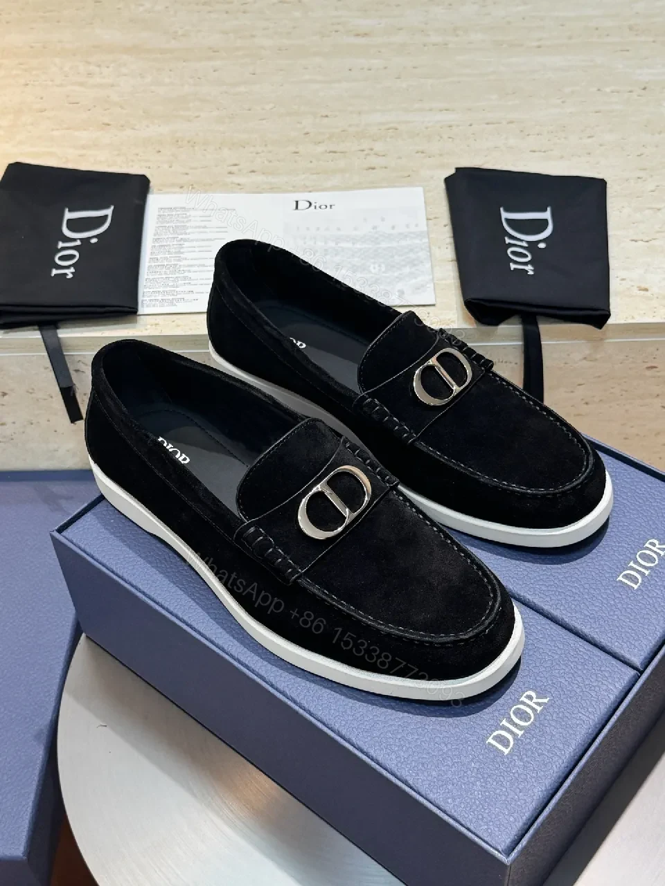 View 4 of Lux Suede Driver with Signature Hardware Loafers